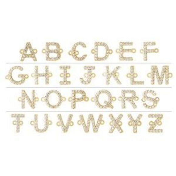 Kazi Luxury 14K White .07 CTW Natural Diamond Initial Q Link